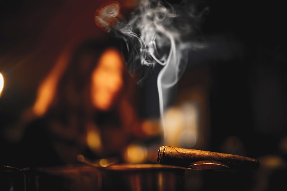 burning cigar